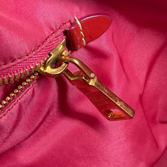 PRADA logo Bag Shoulder Bag Tote Bag Shoulder Bag Nylon / enamel pink - Picture 15 of 16
